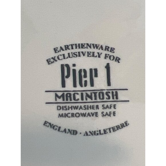 Pier 1 Earthenware Macintosh Plate 10.25" Fruit England Dishwasher Micro Safe - Picture 5 of 5